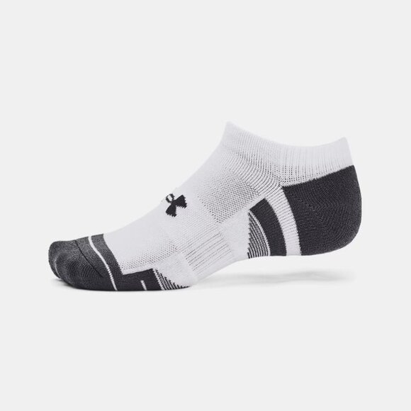 UNDER ARMOUR Unisex Performance Tech Unisex 3-Pack No Show Socks Size L In White - Picture 4 of 9